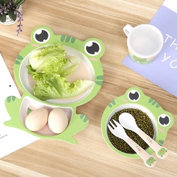 [HH00013553] طقم طعام للاطفال 5 قطع شكل ضفدع