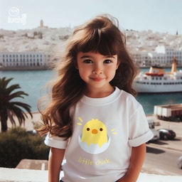 Little Chick تيشيرت اطفال قطن باللون الابيض