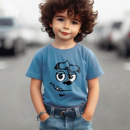 Sully Big Face تيشيرت اطفال قطن باللون اللبني