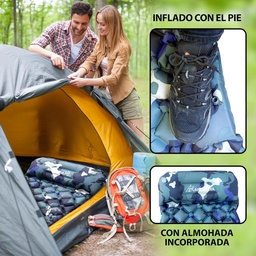 [HH00016188] مرتبة هوائية محمولة قابلة للطي للرحلات والتخييم 2 متر